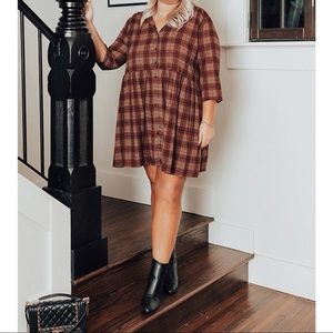 Wine Plaid Tunic size 3x from impressions boutique